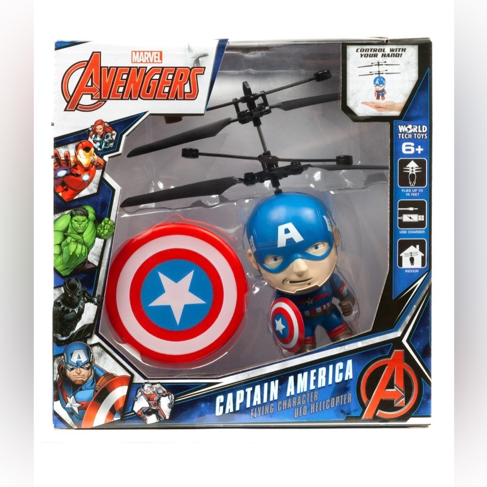 Marvel Avengers Captain America Flying Character UFO Helicopter 🚁 NEW!!